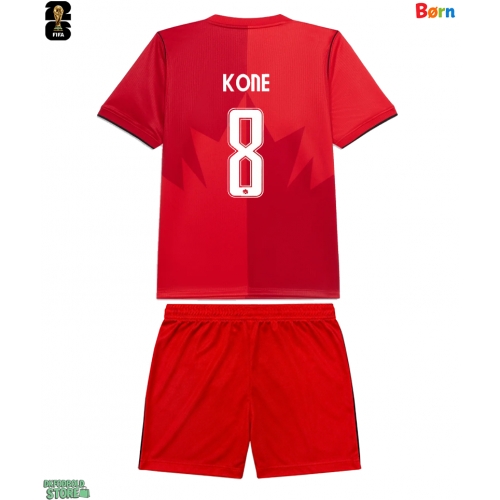 Canada Ismael Kone #8 Replika Babytøj Hjemmebanesæt Børn VM 2026 Kortærmet (+ Korte bukser)